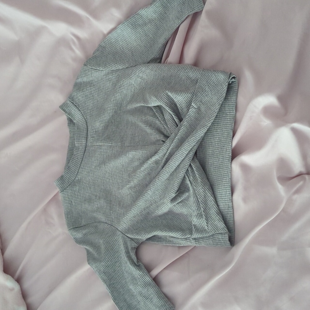Grey Cropped Shirt